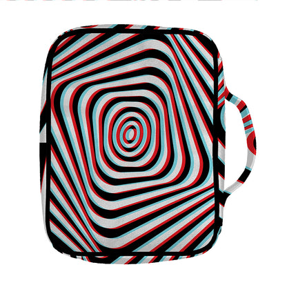 Anaglyph Optical Illusion Print Front Pocket Bible Bag
