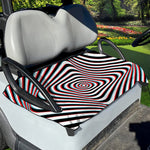 Anaglyph Optical Illusion Print Golf Cart Seat Cover