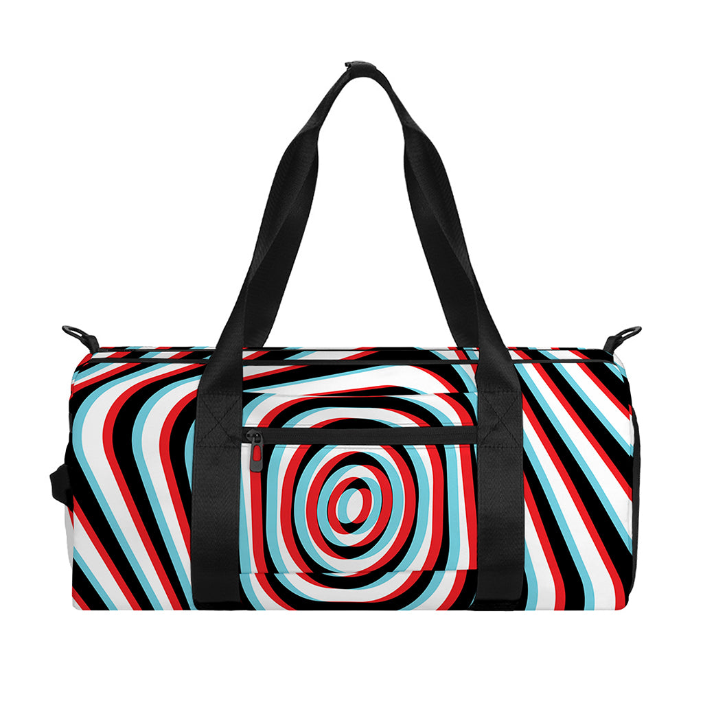 Anaglyph Optical Illusion Print Gym Bag