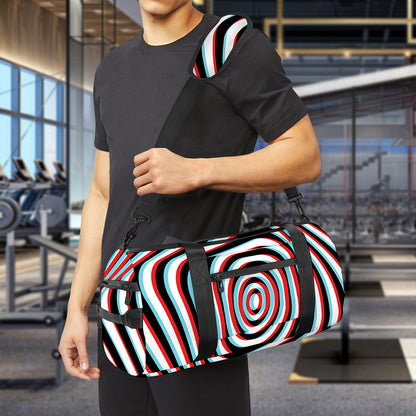 Anaglyph Optical Illusion Print Gym Bag