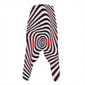 Anaglyph Optical Illusion Print Hammer Pants