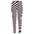 Anaglyph Optical Illusion Print High-Waisted Pocket Leggings