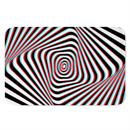 Anaglyph Optical Illusion Print Indoor Door Mat