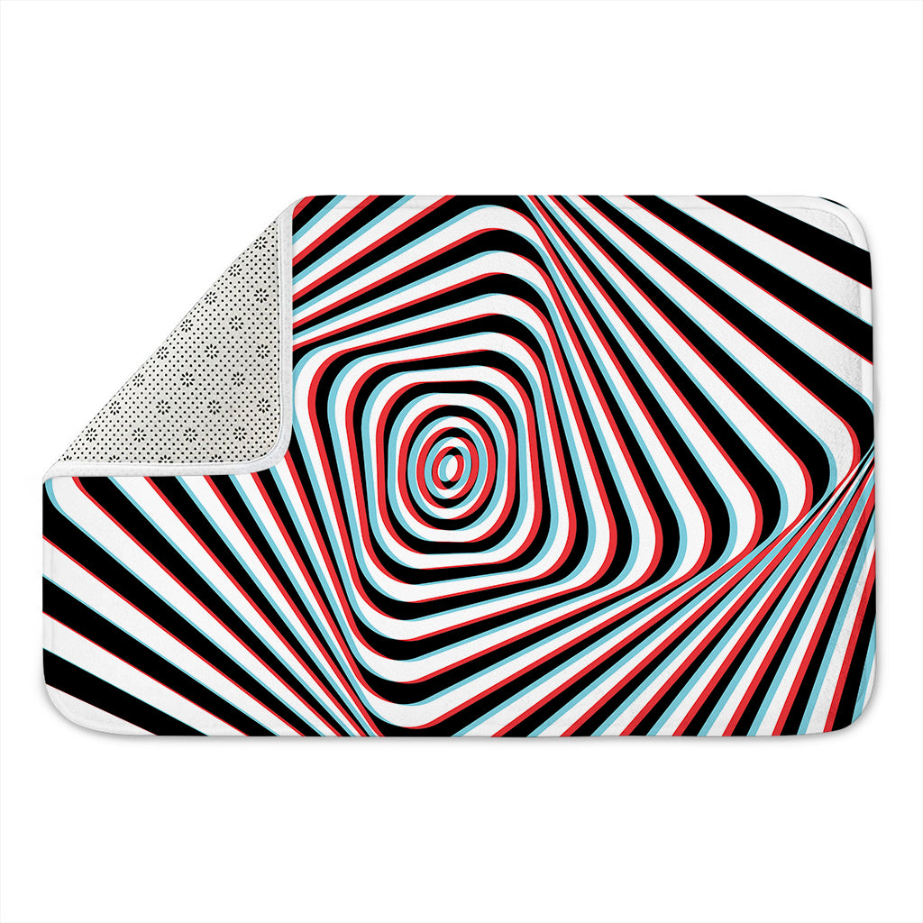 Anaglyph Optical Illusion Print Indoor Door Mat