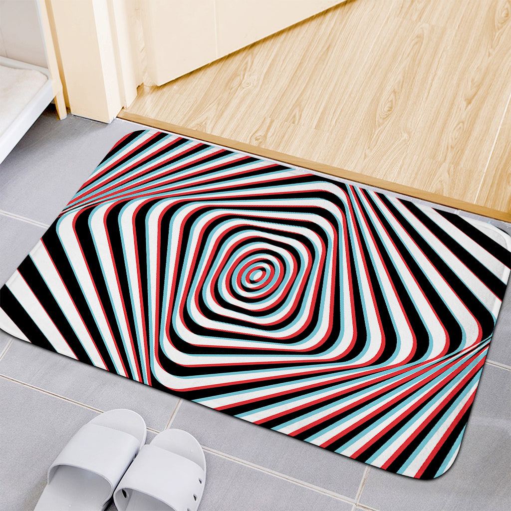 Anaglyph Optical Illusion Print Indoor Door Mat
