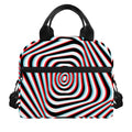 Anaglyph Optical Illusion Print Insulated Lunch Bag