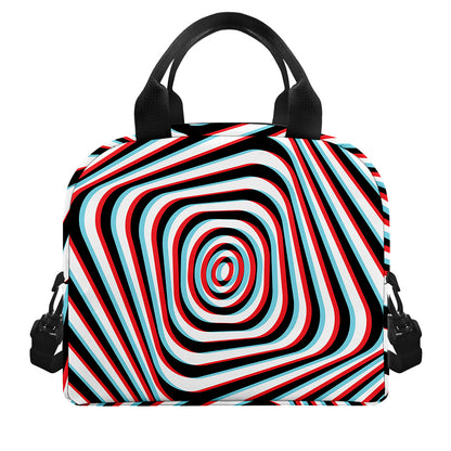 Anaglyph Optical Illusion Print Insulated Lunch Bag