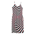 Anaglyph Optical Illusion Print Jersey Midi Cami Dress