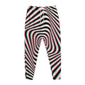 Anaglyph Optical Illusion Print Jogger Pants