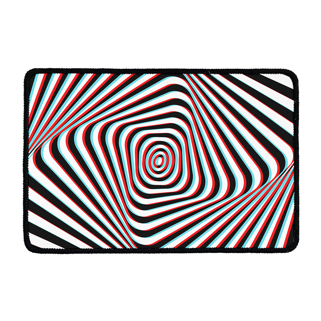 Anaglyph Optical Illusion Print Kitchen Mat