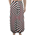 Anaglyph Optical Illusion Print Lantern Pants