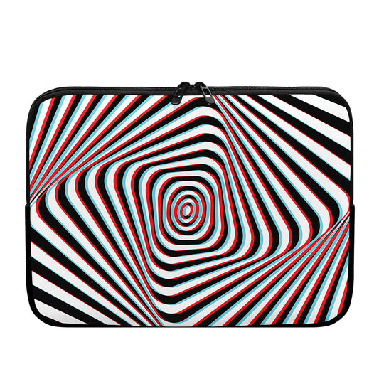 Anaglyph Optical Illusion Print Laptop Sleeve