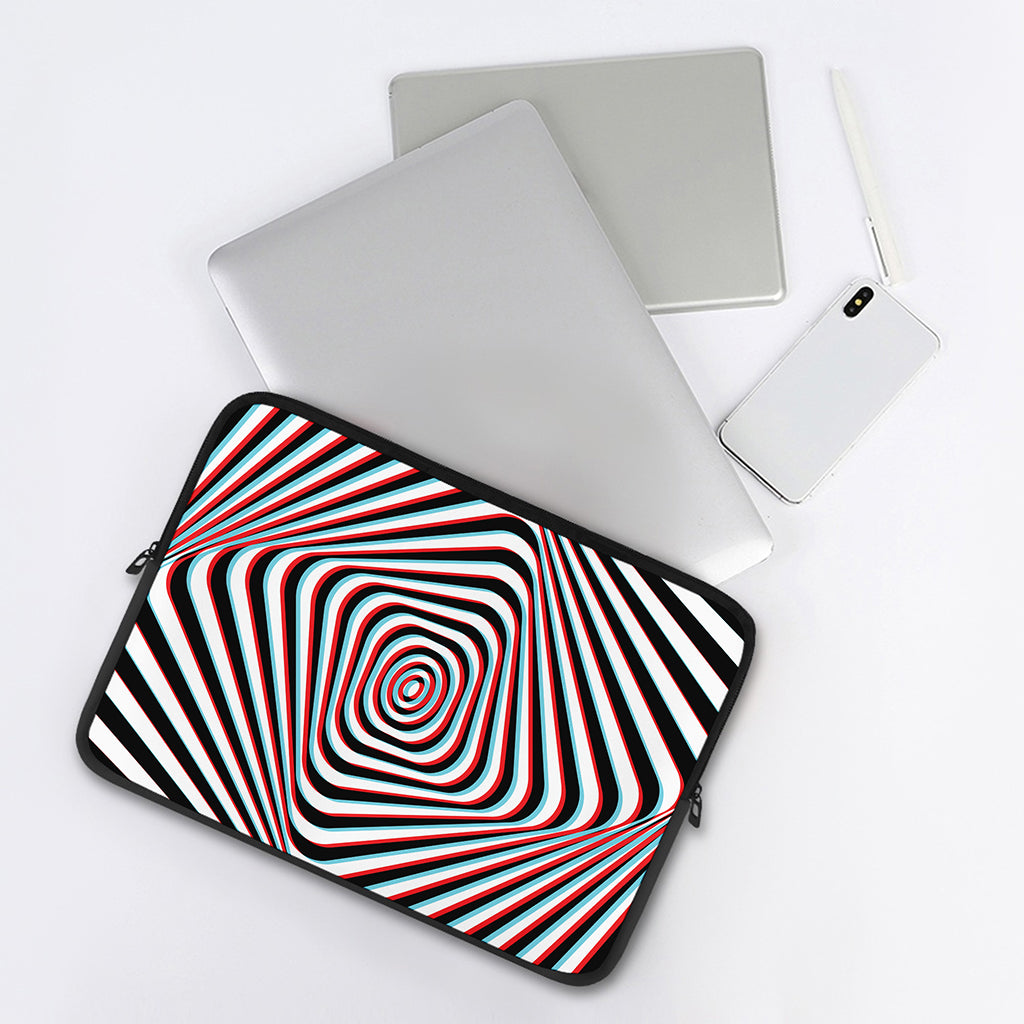 Anaglyph Optical Illusion Print Laptop Sleeve