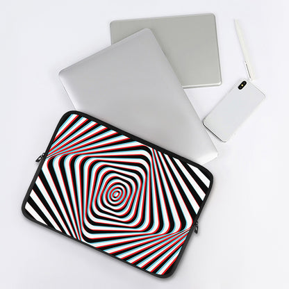 Anaglyph Optical Illusion Print Laptop Sleeve