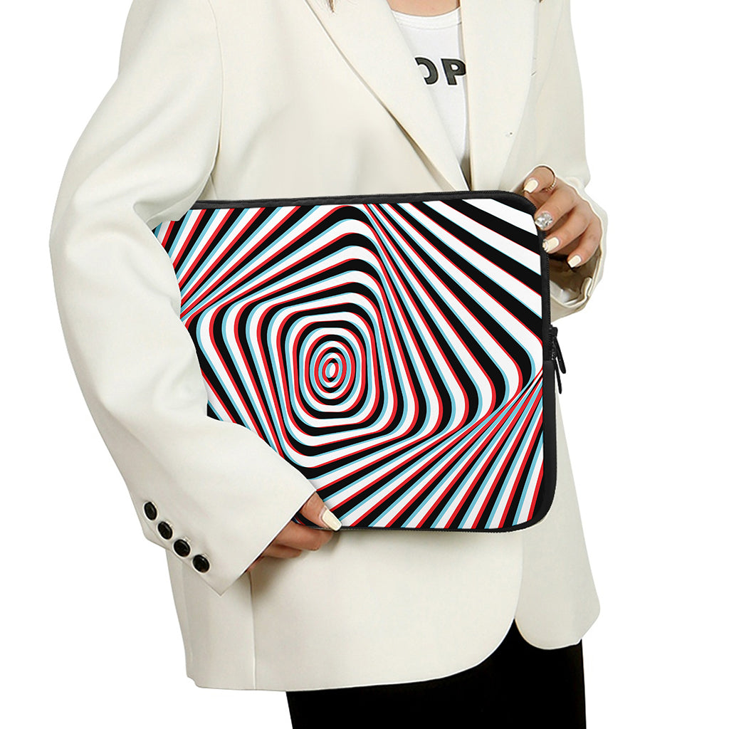 Anaglyph Optical Illusion Print Laptop Sleeve