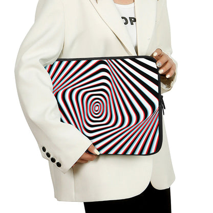 Anaglyph Optical Illusion Print Laptop Sleeve