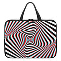Anaglyph Optical Illusion Print Laptop Sleeve With Handle