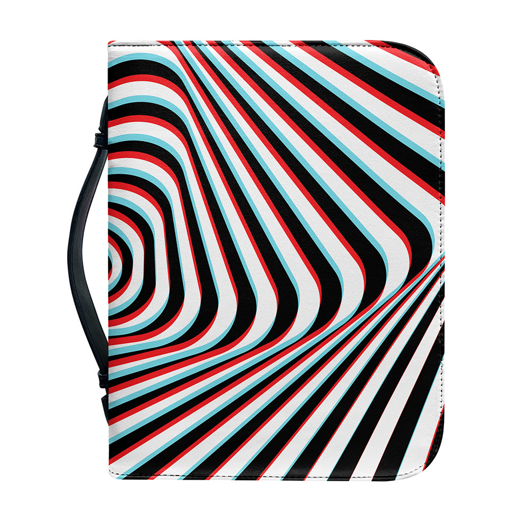 Anaglyph Optical Illusion Print Leather Bible Cover