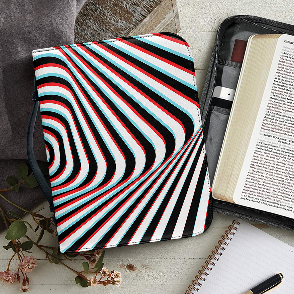 Anaglyph Optical Illusion Print Leather Bible Cover