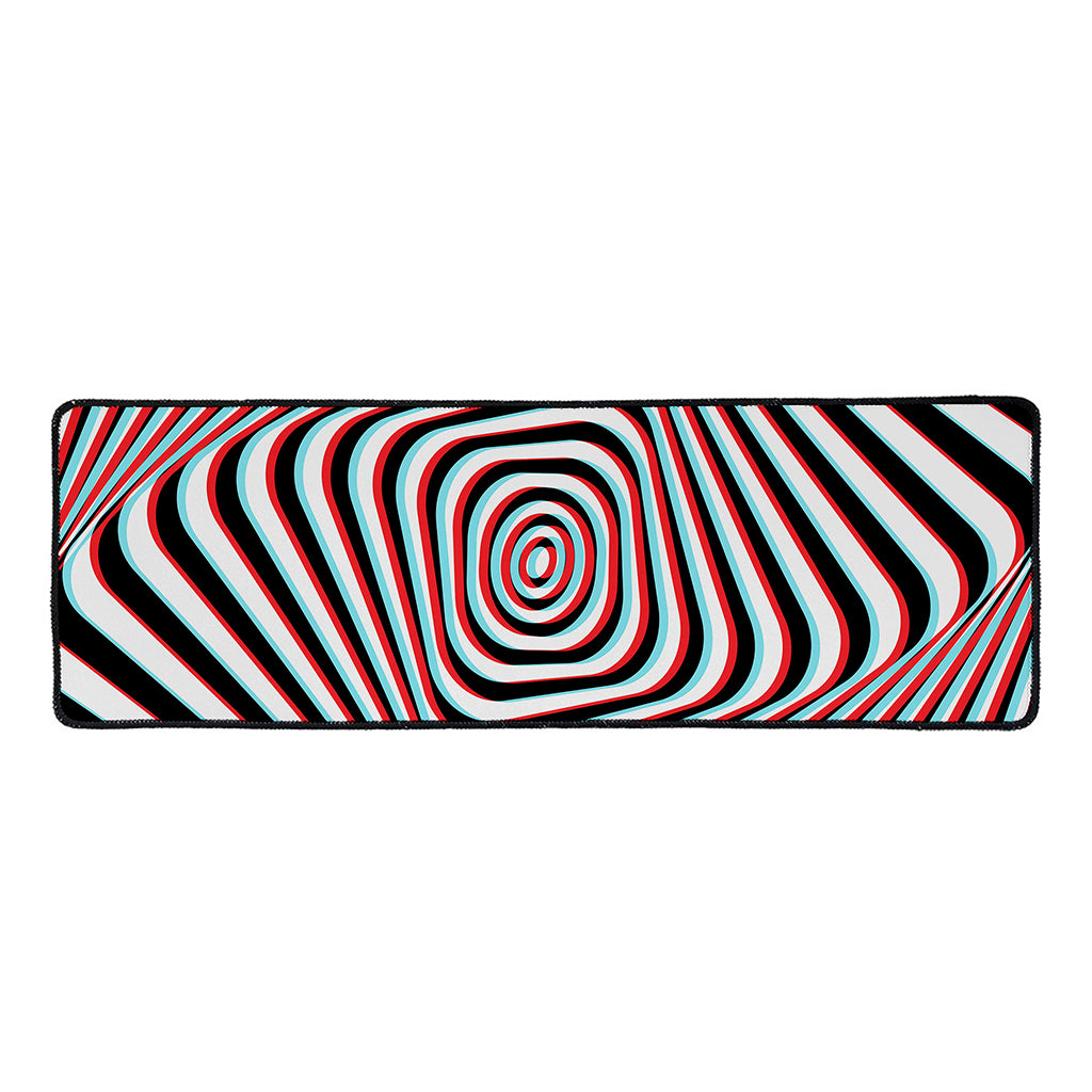 Anaglyph Optical Illusion Print Long Kitchen Mat