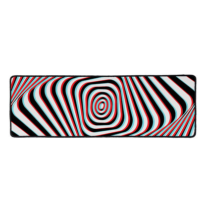 Anaglyph Optical Illusion Print Long Kitchen Mat