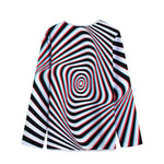 Anaglyph Optical Illusion Print Long Sleeve Short Coat