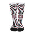 Anaglyph Optical Illusion Print Long Socks