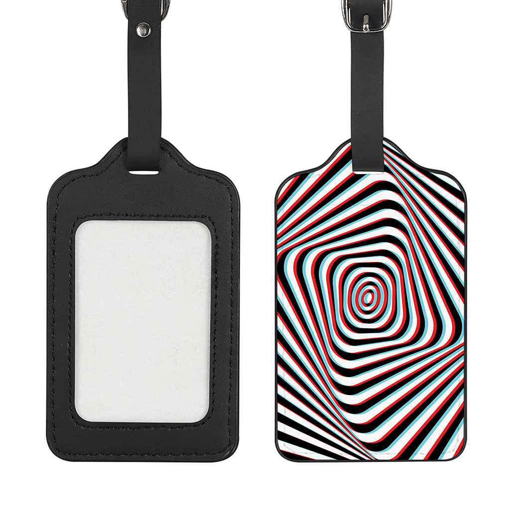 Anaglyph Optical Illusion Print Luggage Tag