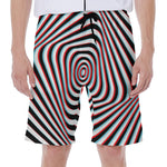 Anaglyph Optical Illusion Print Men's Beach Shorts