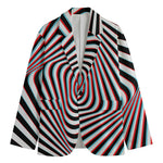 Anaglyph Optical Illusion Print Men's Blazer