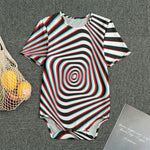 Anaglyph Optical Illusion Print Men's Bodysuit