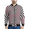 Anaglyph Optical Illusion Print Men's Bomber Jacket