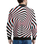 Anaglyph Optical Illusion Print Men's Bomber Jacket