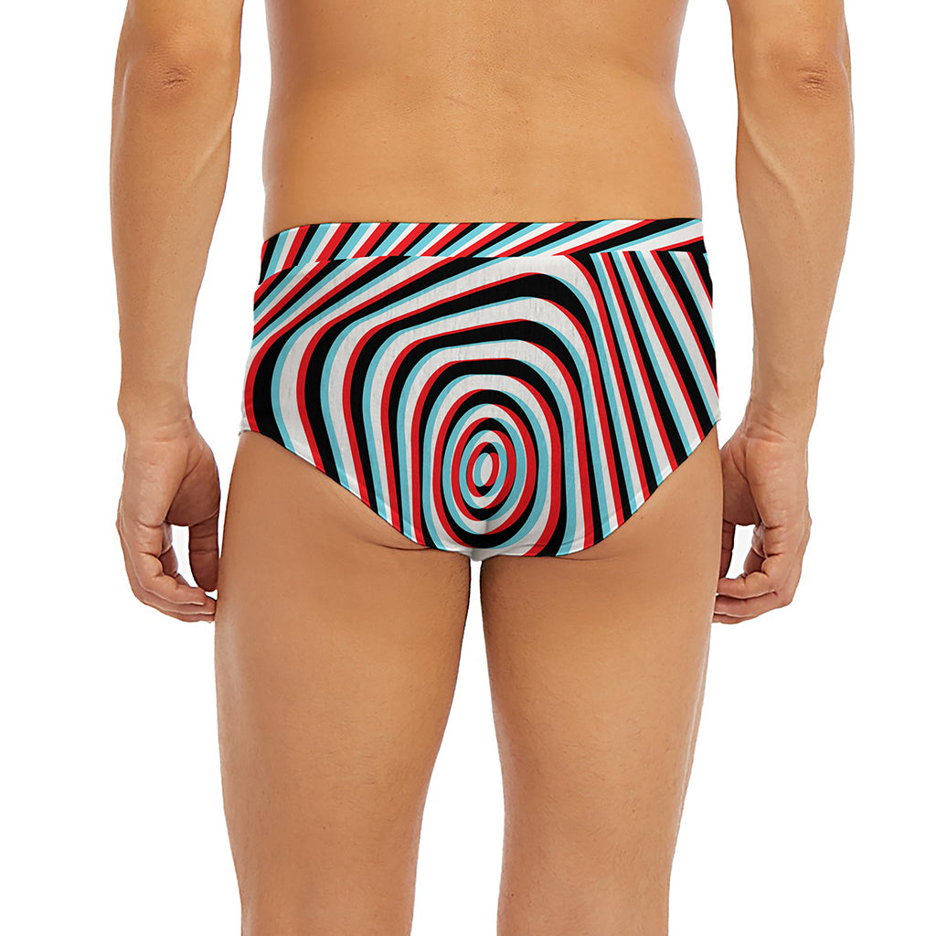 Anaglyph Optical Illusion Print Men's Briefs