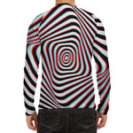 Anaglyph Optical Illusion Print Men's Long Sleeve Rash Guard