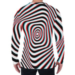 Anaglyph Optical Illusion Print Men's Long Sleeve T-Shirt