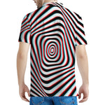 Anaglyph Optical Illusion Print Men's Polo Shirt