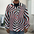 Anaglyph Optical Illusion Print Men's Shirt Jacket