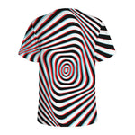 Anaglyph Optical Illusion Print Men's Sports T-Shirt