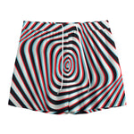 Anaglyph Optical Illusion Print Mesh Shorts