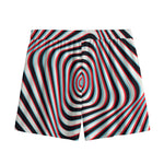 Anaglyph Optical Illusion Print Mesh Shorts