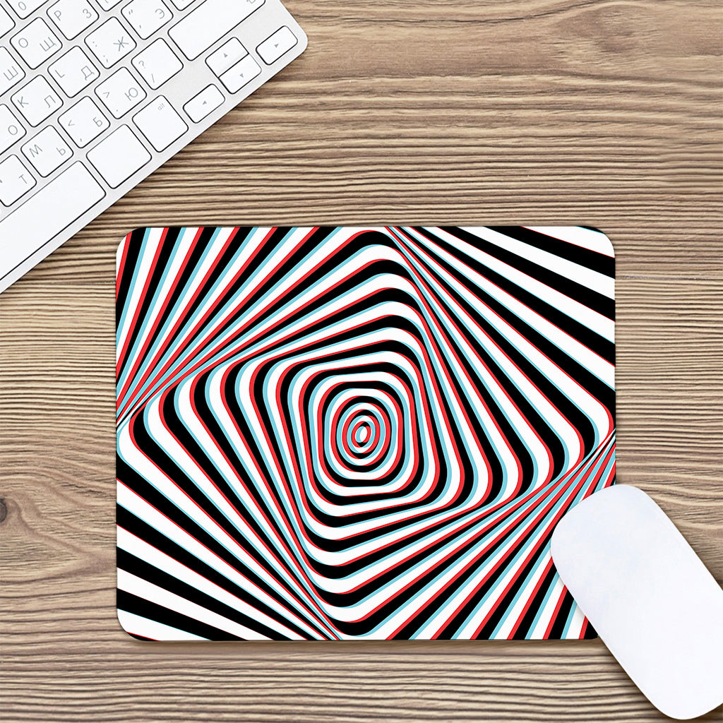 Anaglyph Optical Illusion Print Mouse Pad