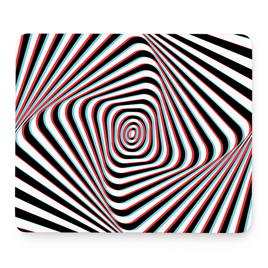 Anaglyph Optical Illusion Print Mouse Pad
