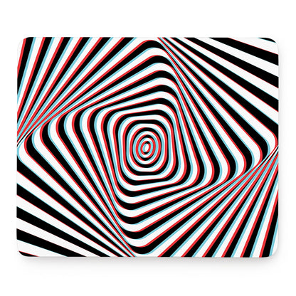 Anaglyph Optical Illusion Print Mouse Pad