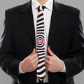 Anaglyph Optical Illusion Print Necktie