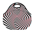 Anaglyph Optical Illusion Print Neoprene Lunch Bag