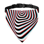 Anaglyph Optical Illusion Print Over The Collar Dog Bandana