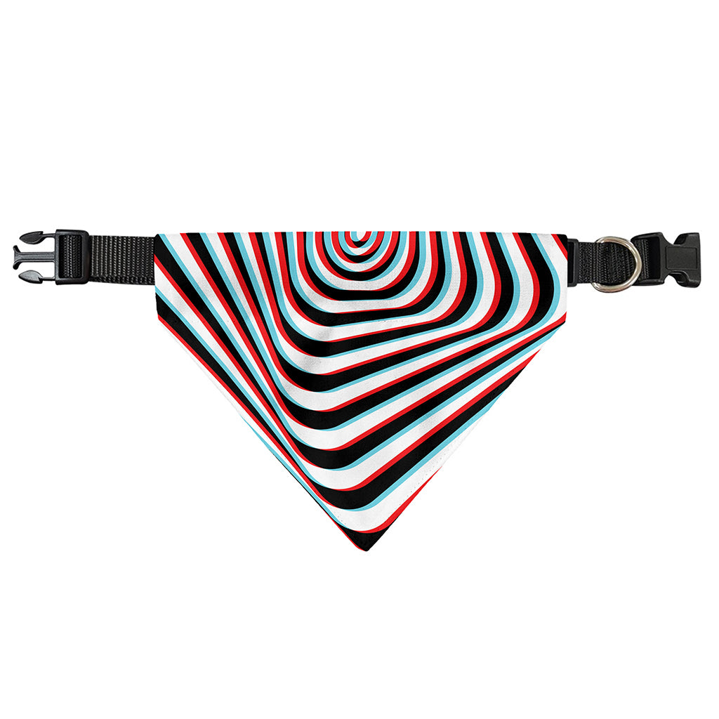Anaglyph Optical Illusion Print Over The Collar Dog Bandana