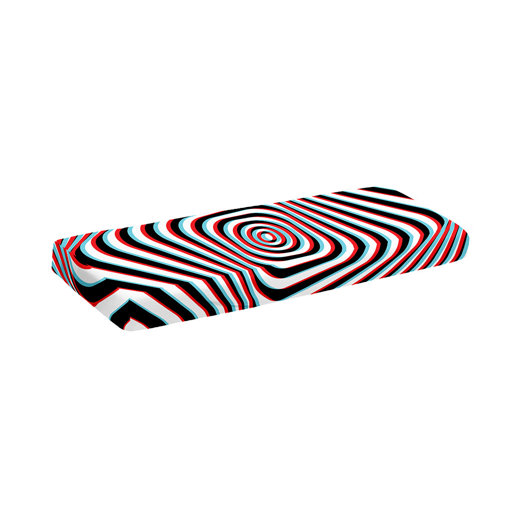 Anaglyph Optical Illusion Print Piano Keyboard Cover
