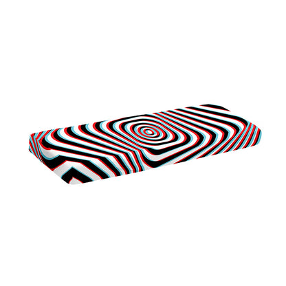 Anaglyph Optical Illusion Print Piano Keyboard Cover